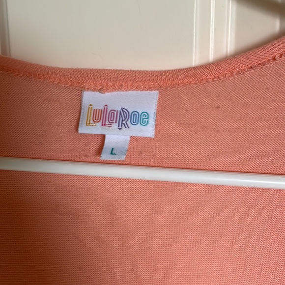 LuLaRoe Joy Light Orange Vest Size L - Picture 4 of 5